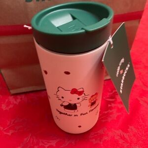 NWTStarbucks Hello Kitty Insulated Cup with Green Lid